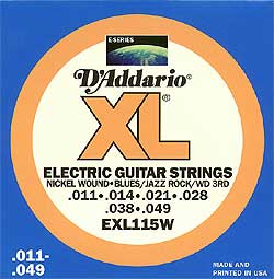 D'Addario EXL 115W Nickel Wound .011-.049 - Wound G-String