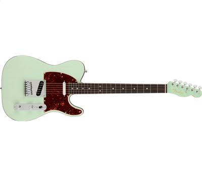 Fender American Ultra Luxe Telecaster Rosewood Fingerboard Transparent Surf Green1