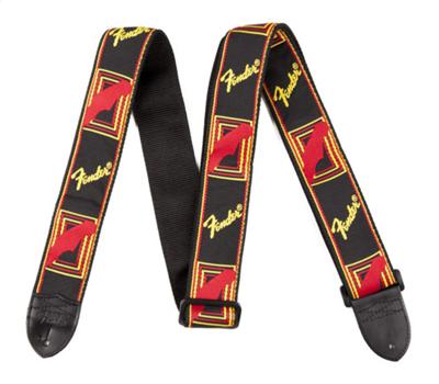 Fender Strap Monogram Black/Yellow/Red