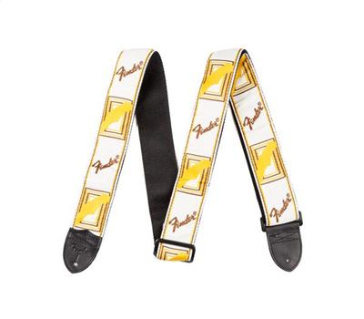 Fender Strap Monogram White/Brown/Yellow