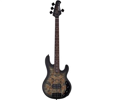 Music Man Sterling StingRay 34 Poplar Burl Top Trans Black Satin1