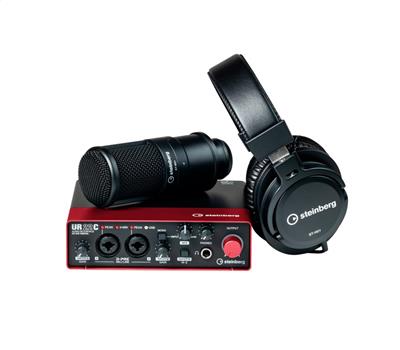 Steinberg UR22C Red Recording Pack UR22C Interface Red with Headphones and Microphone