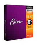 Elixir Nanoweb Coated 80/20 Bronze Extra Light .010-.047