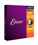 Elixir Nanoweb Coated Phosphor Bronze Custom Light .011-.052
