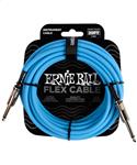 Ernie Ball Instrumentenkabel Flex gerade/gerade Blau 6,10m