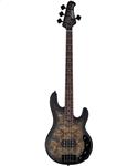 Music Man Sterling StingRay 34 Poplar Burl Top Trans Black Satin