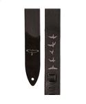 PRS Premium Leather 2" Strap Embroidered Birds Black