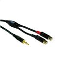 Rock Cable RCYMPFC  Mini-Plug 3,5 mm stereo auf 2 x Cinch-Buchsen 0,15m