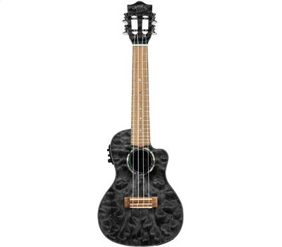 Lanikai QM-BKCEC Konzertukulele Quilted Maple Black Stain mit Preamp