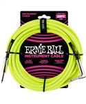 Ernie Ball Instrumentenkabel gerade/gewinkelt neongelb 7.62 Meter