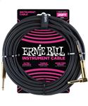 Ernie Ball Instrumentenkabel gerade/gewinkelt schwarz 7.62 Meter