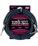 Ernie Ball Instrumentenkabel gerade/gewinkelt schwarz/blau 7.62 Meter