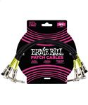 Ernie Ball Patchkabel gewinkelt/gewinkelt schwarz 30cm 3er Pack