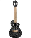 Lanikai QM-BKCEC Konzertukulele Quilted Maple Black Stain mit Preamp